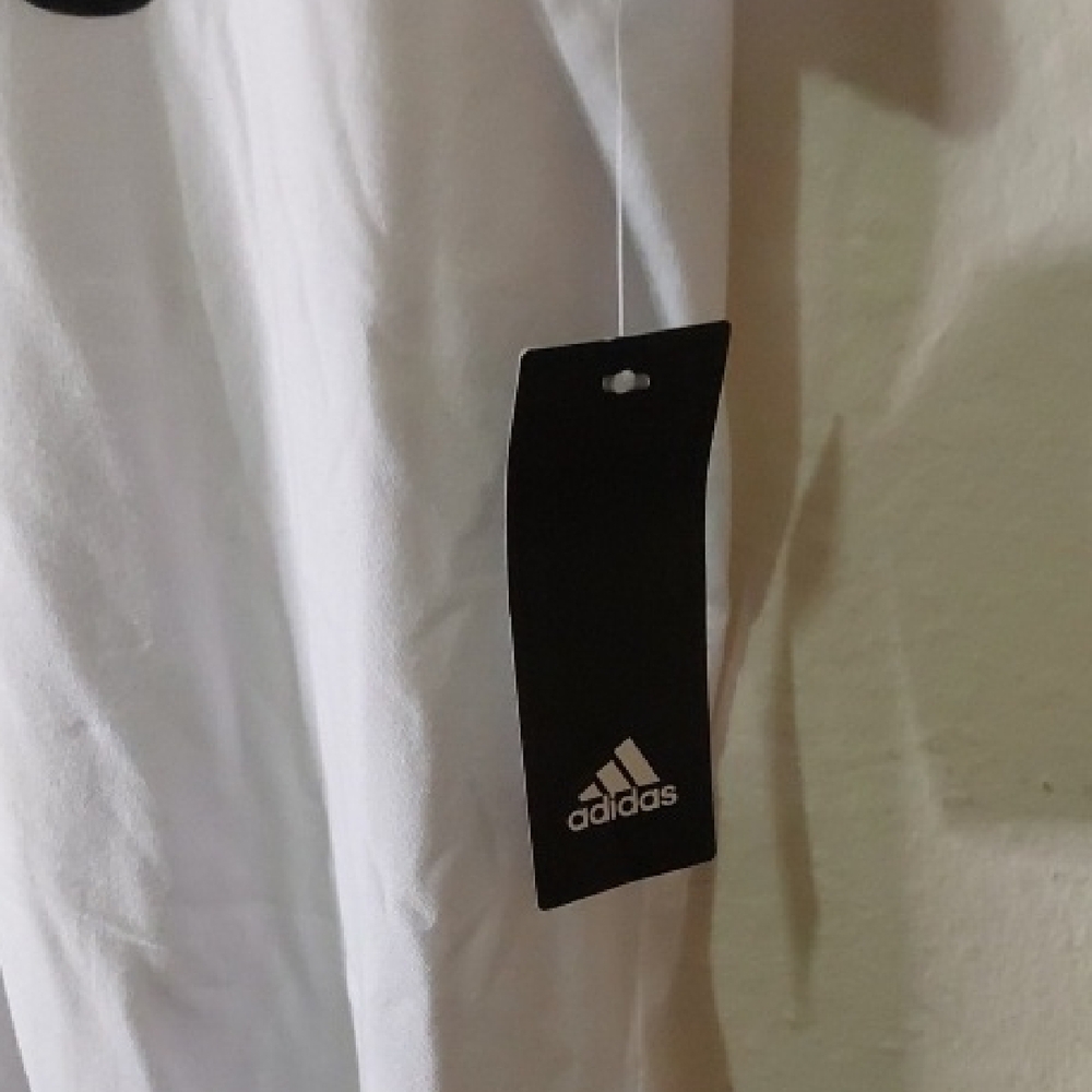 Adidas White Tee with Black Emblem - Picture 2 of 4